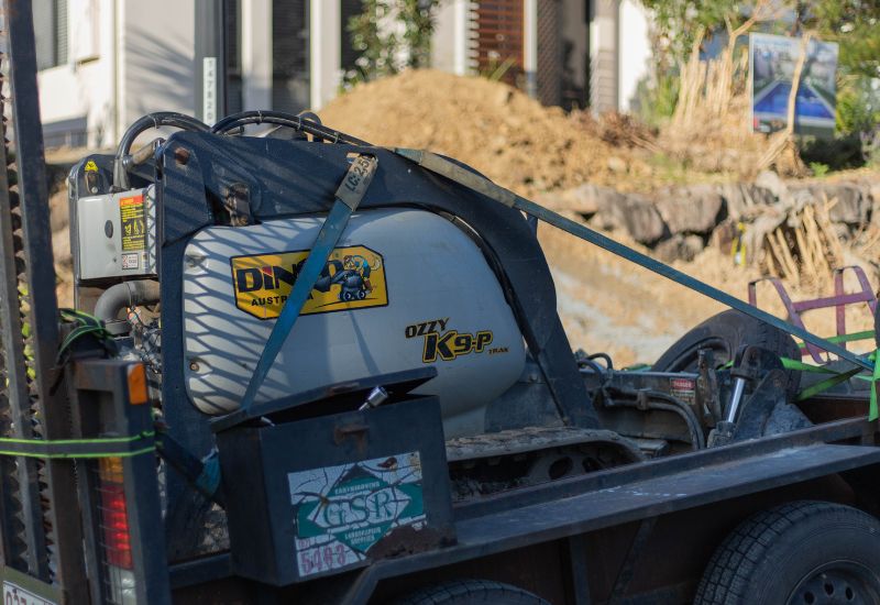 Close up of pool equipment