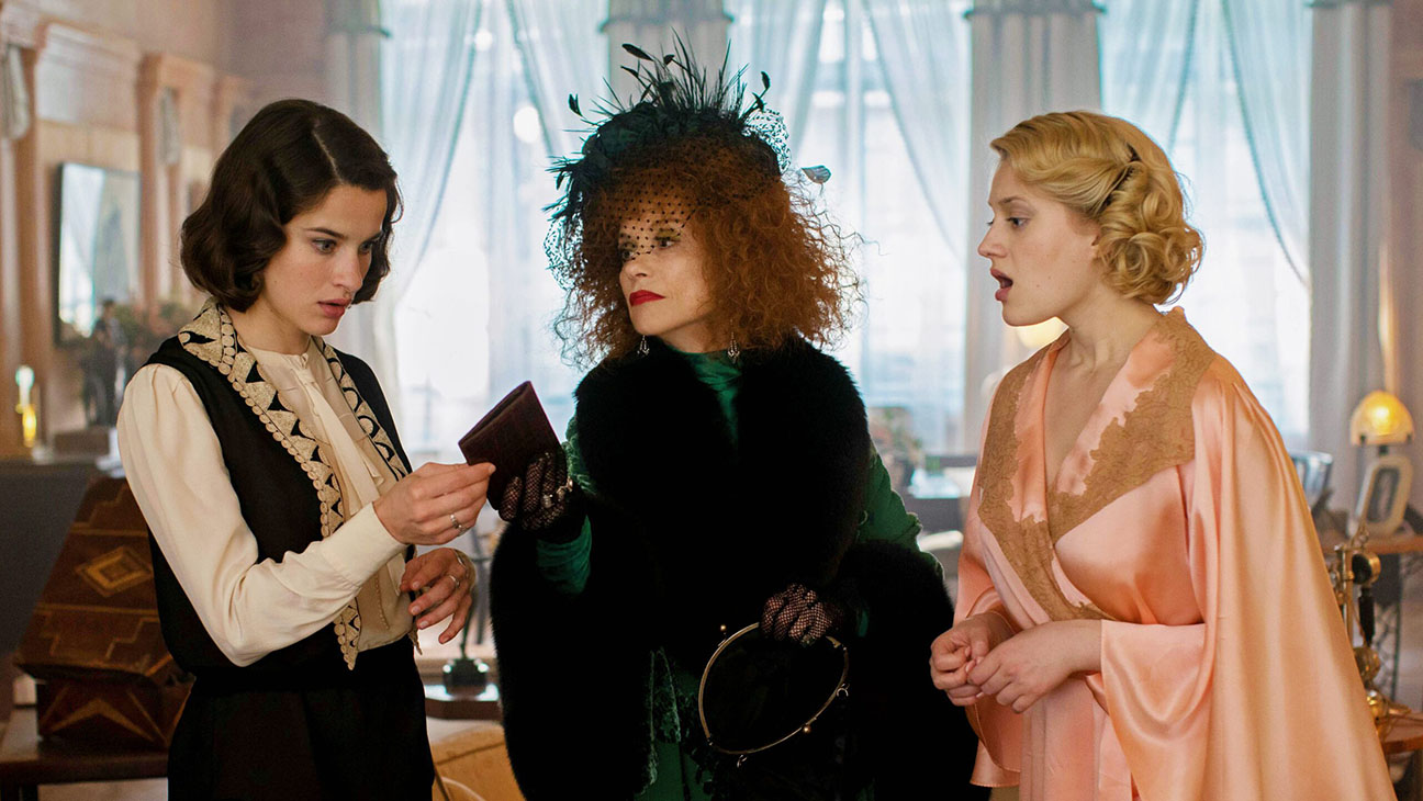Rebecca Marder (left), Isabelle Huppert and Nadia Tereszkiewicz in 'The Crime Is Mine'
