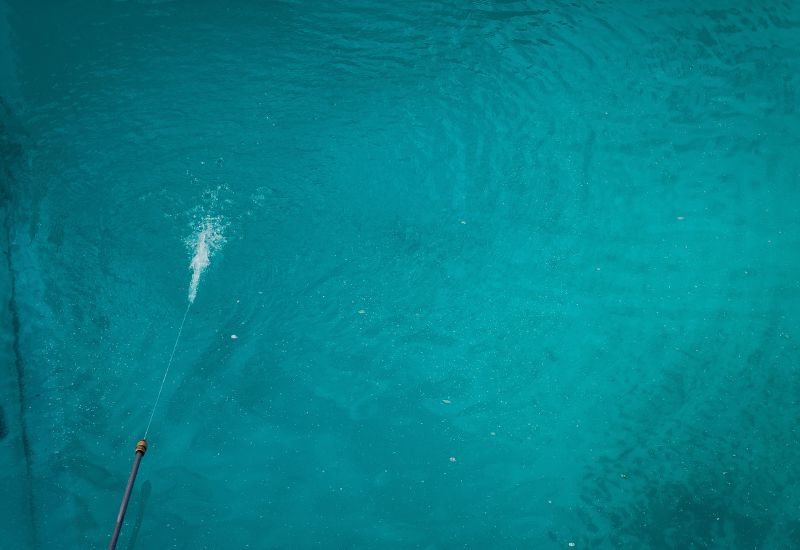 Pool being filled up with water