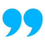 blue quotation mark